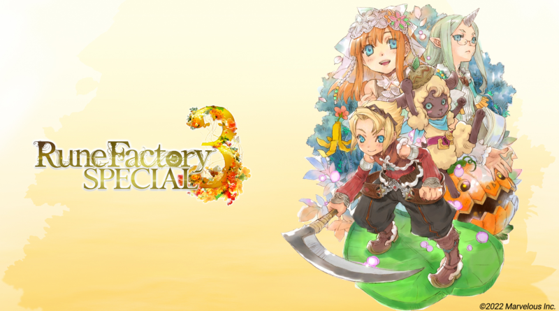 Rune Factory 3 Special key art featuring the protagonist and 11 bachelorettes