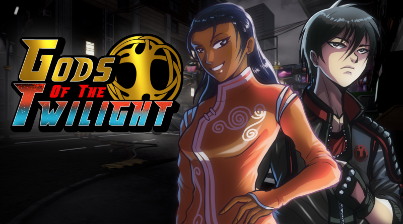 Gods of the Twilight key art featuring the two main characters