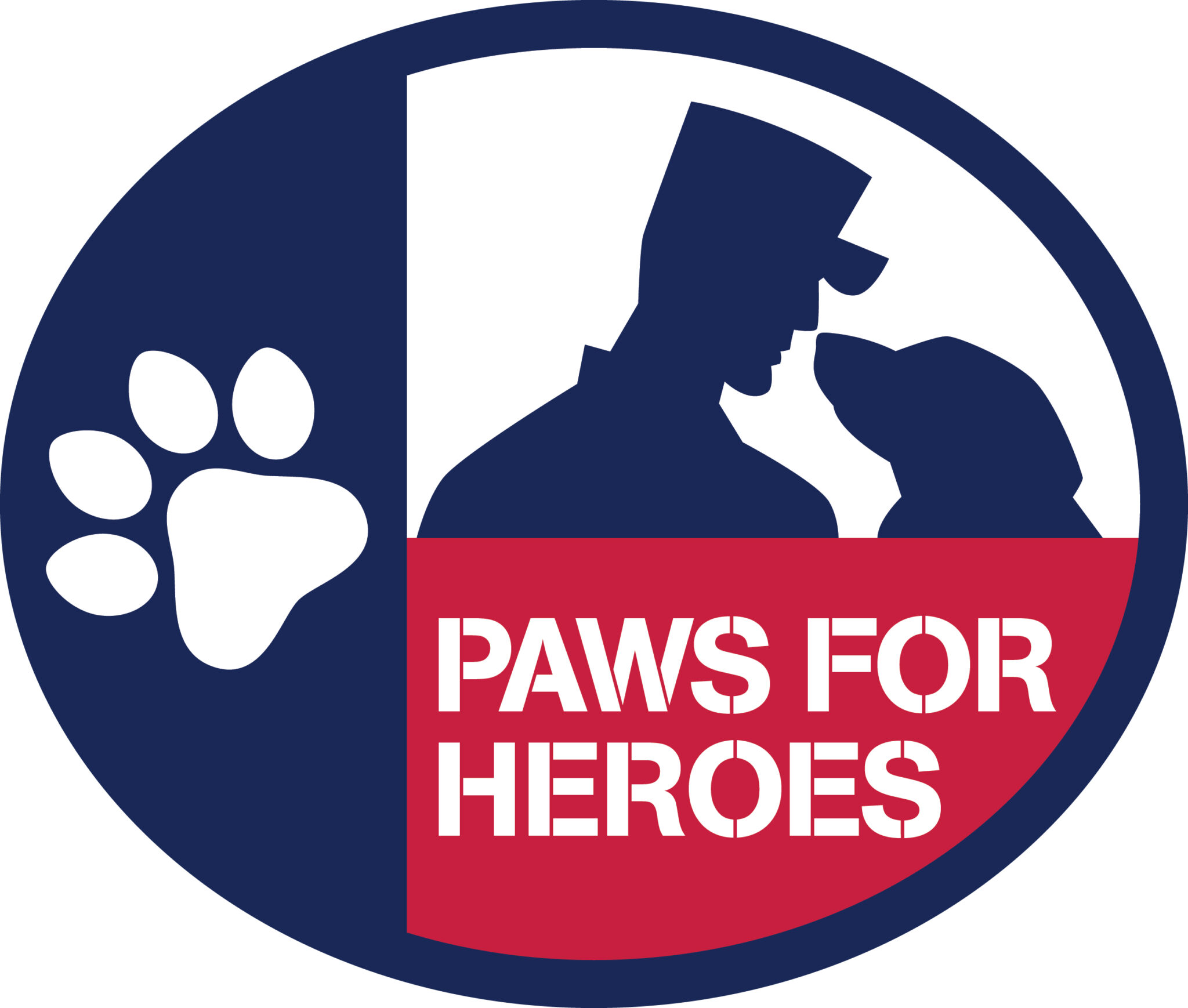 Paws For Heroes logo