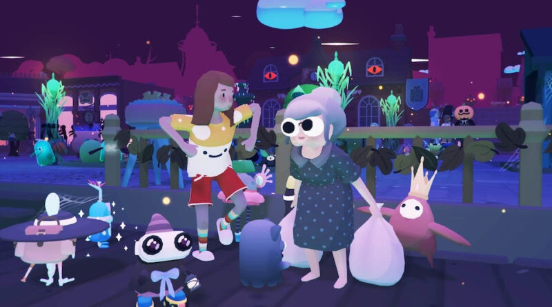 Screenshot of Ooblets Halloween event
