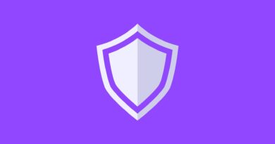 Twitch shield icon on purple background