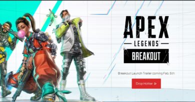 Apex Legends: Breakout graphic featuring from left to right Mirage, Rampart and Crypto