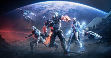 Commander Shepard-inspired N7 set for Titans, a Garrus-inspired Vakarian set for Hunters, and a Liara-inspired Shadow Broker set for Warlocks.