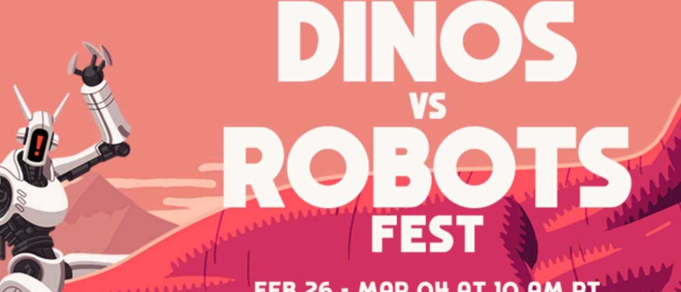 Steam Dinos vs. Robots Fest graphic