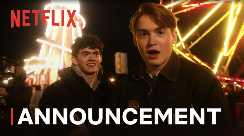 Joe Locke (left) and Kit Connor (right) in an announcement video for Heartstopper Season 3