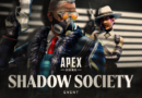 Apex Legends Shadow Society Event graphic featuring Ballistic and Loba dressed as gangsters