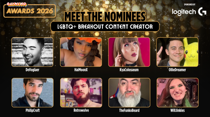 Gayming Awards Meet the Nominees: LGBTQ+ Breakout Creator Award