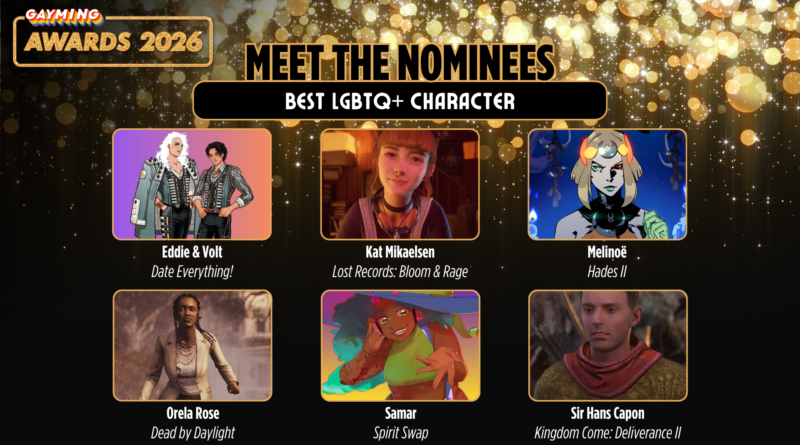 Gayming Awards Meet the Nominees: Best LGBTQ+ Character Award