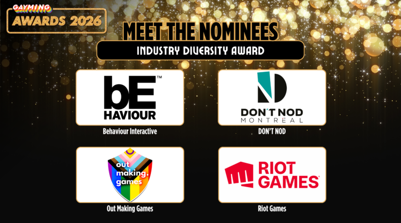 Gayming Awards Meet the Nominees: Industry Diversity Award 